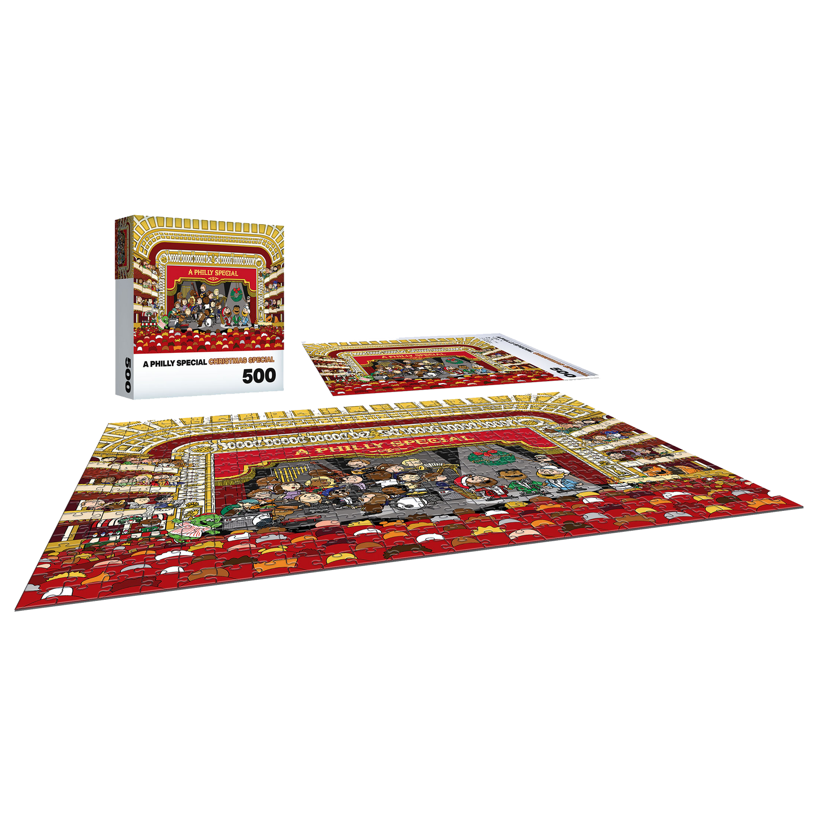 Jason Kelce Christmas Special Santa's Night 7 Inch Vinyl and Puzzle